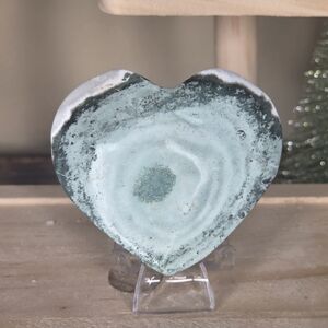Green Unicorn Jasper heart